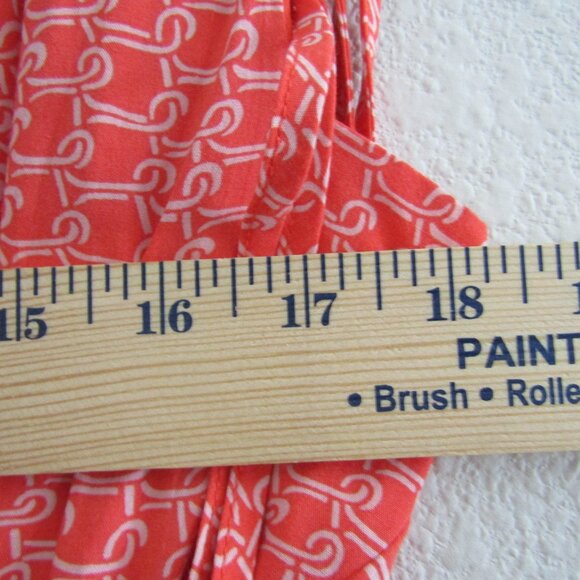 Anthropologie Maeve Printed Shirt Dress Medium Orange Boho Lightweight Feminine - Picture 10 of 14